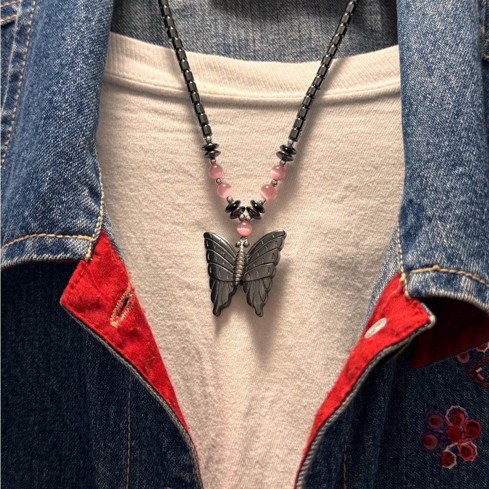 Butterfly Pendant Necklace - Picture 2 of 6